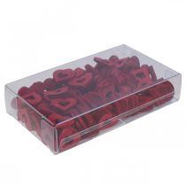 Prodotto Cuori decorativi decoro sparso cuori in legno rosso Ø2cm 144p