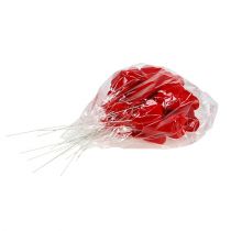Prodotto Cuori decorativi floccati 6 cm rossi 18 pz