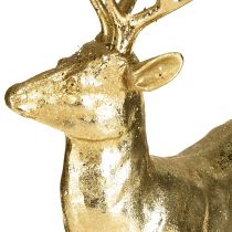 Prodotto Figura decorativa di renna in piedi, cervo, oro 10,5×4,5×16 cm, 2 pezzi