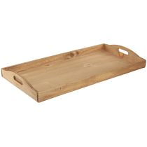 Prodotto Vassoio decorativo in legno oblungo FSC in naturale 58 cmx28 cmx6 cm