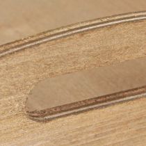 Prodotto Vassoio decorativo in legno oblungo FSC in naturale 58 cmx28 cmx6 cm