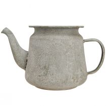 Prodotto Teiera decorativa in metallo, stile vintage, grigio, 24×14×14cm, stile retrò shabby chic