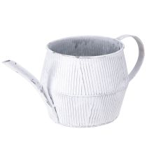 Prodotto Brocca decorativa in metallo bianco vintage 28cmx13cmx12.5cm