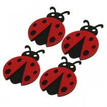 Clip decorative coccinella, molla, scarabeo portafortuna da decorare, decoro in feltro 16pz