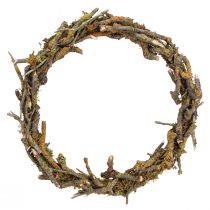 Prodotto Rami decorativi di ghirlande con decorazione naturale di licheni e muschi Ø33cm