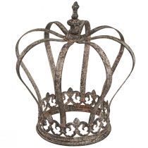 Prodotto Corona decorativa in metallo anticato effetto ruggine Ø19,5cm H22cm