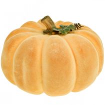 Decorazione autunnale floccata di zucca decorativa arancio chiaro Ø30cm
