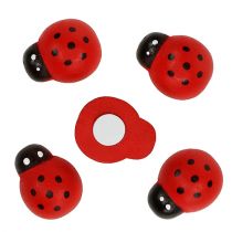 Prodotto Coccinelle decorative da incollare 2,5 cm rosse 72 pezzi