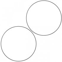 Prodotto Anello decorativo in metallo anello decorativo Anello Scandi nero Ø25,5 cm 6 pezzi