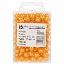 Prodotto Perline decorative Ø10mm arancio 115 pz