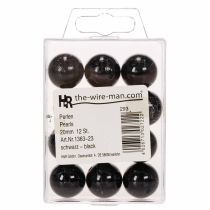 Prodotto Perline decorative Ø2cm nere 12 pz