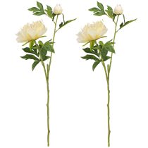 Prodotto Decorazione Peonie Fiori Artificiali Fiori Gialli L64cm 2pz