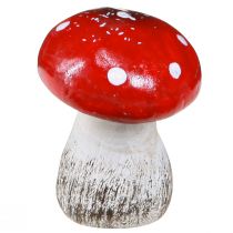 Prodotto Funghi velenosi decorativi in ceramica rosso, bianco H5cm 6 pz