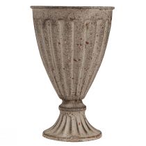 Prodotto Fioriera trofeo decorativa aspetto antico grigio marrone Ø13cm H19cm