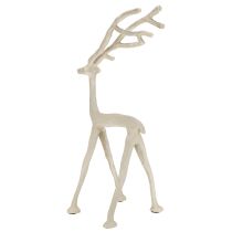 Prodotto Figura decorativa in metallo Renna Ottica argilla grigia A35cm