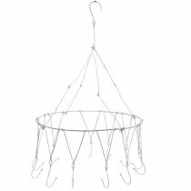 Anello decorativo per appendere la corona alle erbe Ø30cm Appendiabiti a soffitto bianco lavato