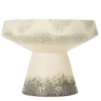 Prodotto Ciotola decorativa in ceramica, color crema grigio-verde, Ø20cm, H16cm
