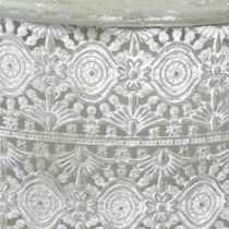 Prodotto Ciotola decorativa in metallo con manici, vaso vintage, set da 3