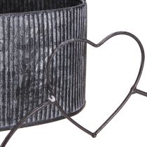 Prodotto Ciotola decorativa ovale in metallo con cuore nero 20/16cm set da 2