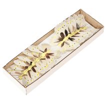 Prodotto Farfalla decorativa su filo giallo 8 cm 12 pezzi