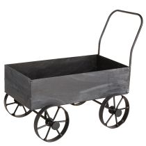 Prodotto Fioriera decorativa per carriola in metallo antracite L30 cm