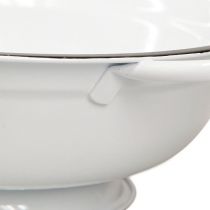 Prodotto Ciotola decorativa in metallo, stile vintage bianco e nero, Ø20,5 cm, 3 pezzi