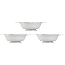 Prodotto Ciotola decorativa in metallo bianco nero vintage Ø20,5cm 3pz