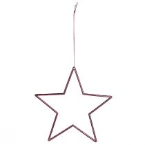 Prodotto Decorazione natalizia a forma di stella e bacche, glitterata, Ø18 cm, set da 8 pezzi