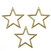 Prodotto Stella decorativa glitter oro decorazione da tavola Natale 4,5 cm 120 pz