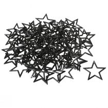 Prodotto Stelle di Natale nere scintillanti da 4,5 cm, decorazione da tavola, stelle decorative festive, 120 pezzi