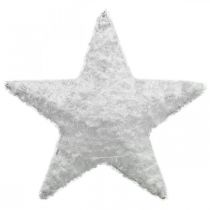 Stella addobbo natalizio Stella addobbo natalizio bianco lana H30cm