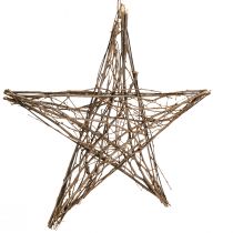 Prodotto Stella decorativa realizzata con ramoscelli di stella di Natale da appendere 60 cm