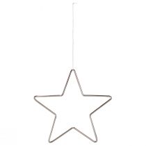 Prodotto Decorazione natalizia a forma di stella in argento, da appendere, Ø15 cm, set da 6