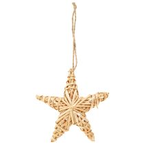 Prodotto Stelle decorative da 11 cm, decorazioni per l'albero di Natale in rattan naturale, set da 6