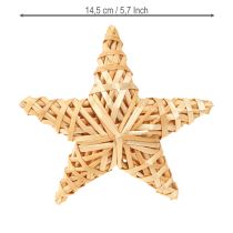 Prodotto Stelle decorative in rattan per Natale, 14,5 cm, set da 3