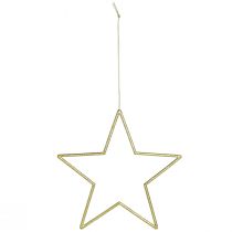 Prodotto Decorazioni a forma di stella con glitter dorati, 18 cm, decorazioni natalizie, stelle dorate, 8 pezzi