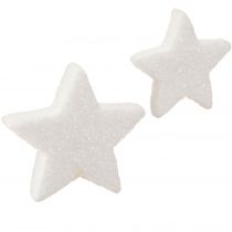 Prodotto Stelle decorative bianche glitter cospargere decorazione Natale 4/5 cm 36 pz