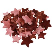 Prodotto Stelle decorative floccate decorazione sparsa Borgogna Marrone Ø4/5cm 40 pz
