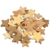 Prodotto Stelle decorative floccate decorazione sparsa giallo marrone Ø4/5cm 40 pz