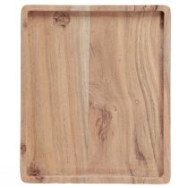 Prodotto Vassoio decorativo in legno di acacia rettangolare naturale 30×25 cm