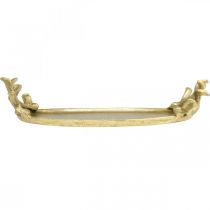Prodotto Vassoio decorativo corna di cervo dorate vassoio vintage ovale L35×L17cm