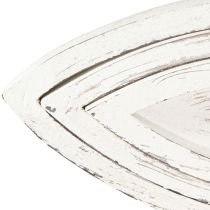 Prodotto Vassoio decorativo in legno pesce bianco naturale L30/40/50cm Set di 3
