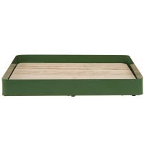 Prodotto Vassoio decorativo in metallo quadrato con base in legno verde 25,5×25,5cm