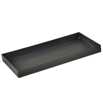 Prodotto Vassoio decorativo in metallo grigio nero lavato 30×15cm