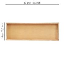 Prodotto Vassoio decorativo vassoio oblungo in legno naturale 42×14×3 cm 3 pz