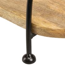 Prodotto Vassoio decorativo, vassoio ovale allungato in legno con manico 70 cm
