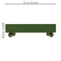Prodotto Vassoio decorativo quadrato in metallo verde 15×15cm 2 pezzi