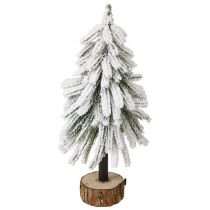 Prodotto Albero di Natale decorativo ricoperto di neve su base in legno Ø15cm H30cm