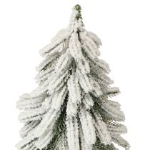 Prodotto Albero di Natale decorativo ricoperto di neve su base in legno Ø15cm H30cm