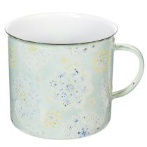 Prodotto Tazza decorativa, vaso per piante, mandala, smaltata, Ø13cm H12cm